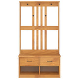 Hall Tree SANDNES 87x40x159.5cm Solid Wood Pine 4010490