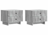 Bedside Cabinet 2 pcs Grey Sonoma 43 x 34.5 x 47.5 cm 893848