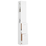 Bathroom Cabinet White 25x26.5x170 cm Engineered Wood 808431