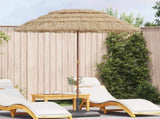Beach Parasol Natural 160 x 160 x 196 cm Polyester and Steel 42006676