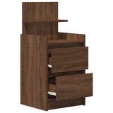 Bedside Cabinets with 2 Drawers 2 pcs Brown Oak 38x34x80 cm 861368