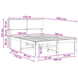 Double Bed Frame with Headboard ROSTOCK Natural 120 x 190 cm 903318