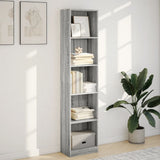 Bookcase Grey Sonoma 40x24x176 cm Engineered Wood 857797