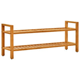 Shoe Rack Solid Oak Wood Compact Shoe Rack Rectangular Rustic 331748