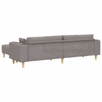 Fabric Sofa with Cushion 3 pcs Taupe 208 cm Fabric 3335167