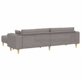 Fabric Sofa with Cushion 3 pcs Taupe 208 cm Fabric 3335167