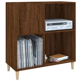 Record Cabinet Brown Oak 84.5x38x89 cm Engineered Wood 831996