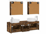 Bathroom Furniture Set 5 pcs Smoked Oak 3407035