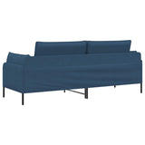 3-Seater Sofa Blue 222 x 81 x 89 cm Fabric 42048637