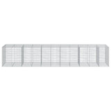 Gabion Basket with Cover 550x100x100 cm Galvanised Iron 3295199