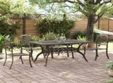 Garden Dining Set Bronze Cast aluminium 5 Piece Durable 3216308