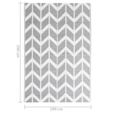 Outdoor Rug ARAKIL Grey 190x290 cm PP 316952