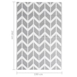 Outdoor Rug ARAKIL Grey 190x290 cm PP 316952