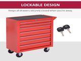 7-Drawer Rolling Tool Chest on Wheels, Lockable Tool Cabinet with Side Handle, Metal Tool Box T3398P344739