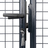 Mesh Garden Gate Galvanised Steel 400x200 cm Grey 143379