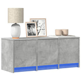 TV Cabinet with LED Concrete Grey 97x34x40 cm Engineered Wood 852239