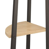 336388 3-Tier Corner Shelf Light Brown and Black 45,5x31,5x120 cm