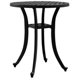 ZNTS Garden Table Black Ø48x53 cm Cast Aluminium 4002824