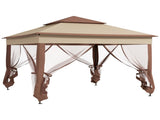 3 x 3 Pop Up Gazebo, Double-roof Garden Tent with Netting and Carry Bag, Party Event Shelter for T3398P322137
