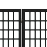 ZNTS Folding 3-Panel Room Divider Japanese Style 120x170 cm Black 352079