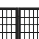 ZNTS Folding 3-Panel Room Divider Japanese Style 120x170 cm Black 352079