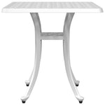 ZNTS Garden Table White 53x53x53 cm Cast Aluminium 4002821