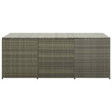 Garden Storage Box Poly Rattan 180x90x70 cm Grey 46479