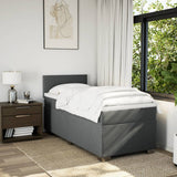 Box Spring Bed with Mattress Dark Grey 100x200 cm Fabric 3285793