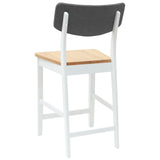 Dining Chairs 2 pcs White 48 x 49 x 95 cm Solid Rubber Wood 42020479