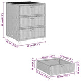 Garden Storage Cabinet Grey 55x59x69 cm Poly Rattan 365557