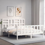 Bed Frame without Mattress White 160x200 cm Solid Wood Pine 3193087