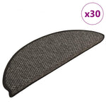 ZNTS Stair Mats Self-adhesive Sisal-Look 30 pcs 65x21x4 cm Anthracite 3365873