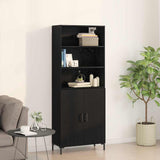Highboard Black Oak 69.5 x 34 x 180 cm Engineered Wood 3333094
