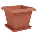 Plant Pots 24 pcs Brick Red 38 x 38 x 30 cm Plastic 3403309