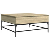 ZNTS Coffee Table Sonoma Oak 95x95x45 cm Engineered Wood and Metal 3217065