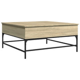 Coffee Table Sonoma Oak 95x95x45 cm Engineered Wood and Metal 3217065