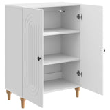 Sideboard High Gloss White 66 x 34.5 x 90 cm Engineered Wood 894129