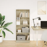 Bookcase Sonoma Oak 60x24x143 cm Engineered Wood 857814