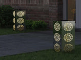 Solar LED Pathway Light 2 pcs Silver Galvanized Steel 879784