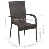 Dining Set Brown 3067786