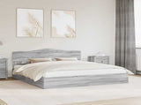 Storage Bed Grey Sonoma 200 x 200 cm Engineered Wood 3413066