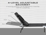 Outdoor Foldable Sun Lounger Set of 2, 4 Level Adjustable Backrest Reclining Sun Lounger Chair with T3398P325281