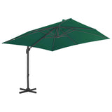 Cantilever Garden Parasol Green Fabric with a PA coating Large 44634