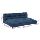 Sofa Cushion 2 pcs Indigo Fabric 4019096