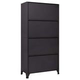 Locker Cabinet Anthracite and Red 90x40x180 cm Steel 339825