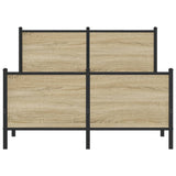Metal Bed Frame without Mattress Sonoma Oak 120x200 cm 4007732