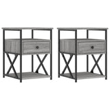 Bedside Cabinets 2 pcs Grey Sonoma 40x42x55 cm Engineered Wood 826080