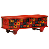 Storage Box Red 110x40x40 cm Solid Acacia Wood 247669