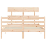 Bed Frame without Mattress 140x200 cm Solid Wood 3195091
