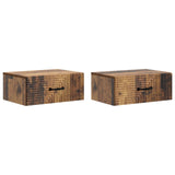 Wall-Mounted Bedside Cabinet 2 pcs Old Wood 49 x 34.5 x 20 cm 898632